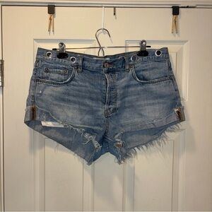 We The Free Denim Cut Off Shorts 31 Free People Mid Rise